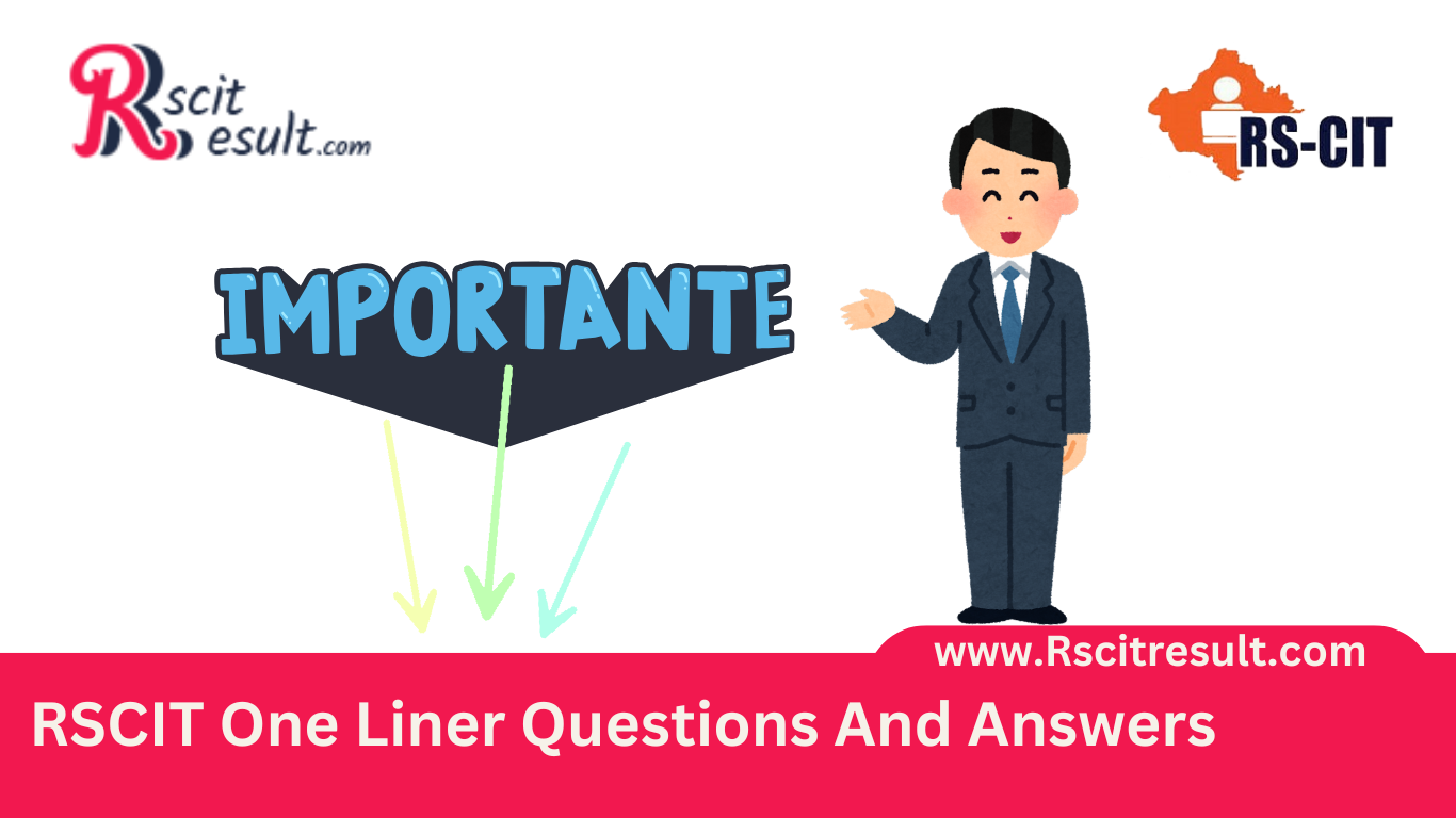 Rscit One Liner Questions and Answers